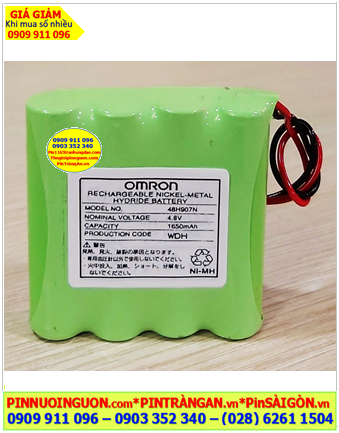Pin Omron 48H907N, Pin nuôi nguồn PLC Omron 48H907N (Pin sạc NiMh 4.8v 1650mAh) chính hãng 